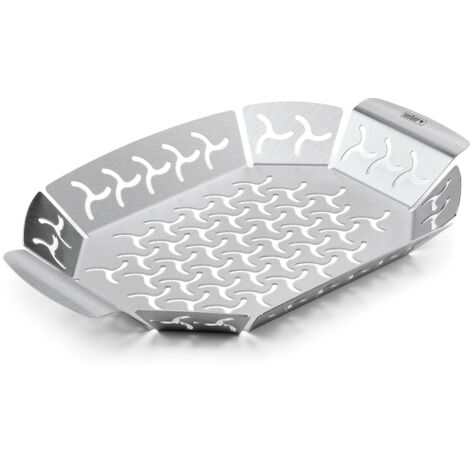 Weber – Panier à légumes en acier inoxydable – Petit modèle pour cuisson légumes – Compatible barbecue – Grande capacité pour grillades (1/5)