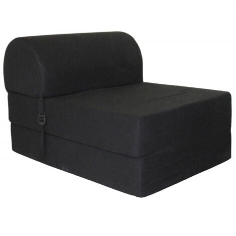 Chauffeuse convertible 1 place Coton - Noir