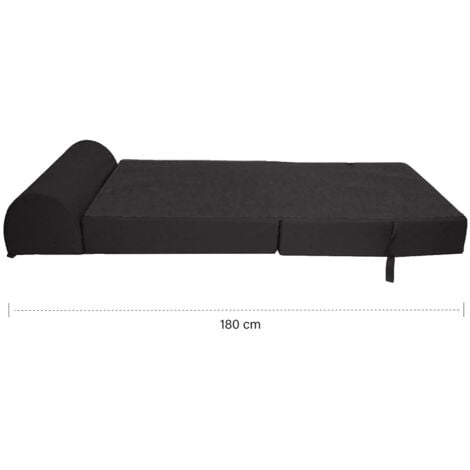 Chauffeuse convertible 1 place Coton - Noir