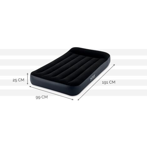 Lit Gonflable Intex Deluxe Rest Bed Fiber-Tech 1 Place 191x99x42cm Avec Pompe Intégrée