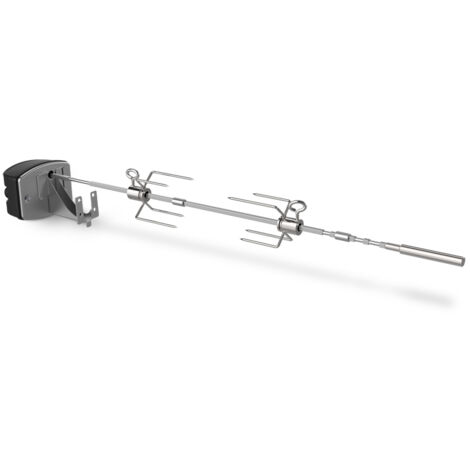 Weber – Rôtissoire pour barbecues à gaz et pellets – Broche motorisée en acier inoxydable – Cuisson homogène pour volailles et rôtis
