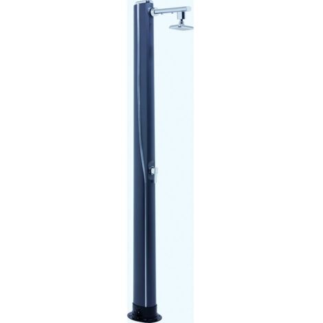 Ubbink – Douche solaire pour piscine – Capacité 25 litres – Tube ABS noir – Installation au sol – Mitigeur eau chaude/froide – Tête de douche pivotante