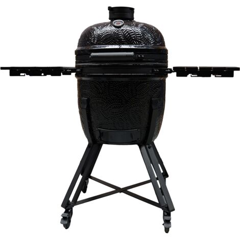 Barbecue Kamado 2.0 – Fumoir céramique à base de mullite – Clapet supérieur en aluminium – Pied surélevé ergonomique – Barbecook