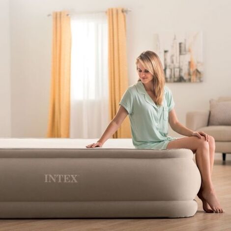 Matelas gonflable intex Prime Confort pour 2 personnes - lit gonflable  gonfleur intégré 2 places