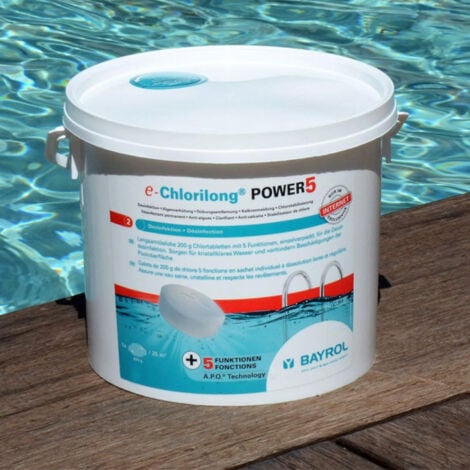 Bayrol e.Chlorilong POWER 5 - Galets de chlore à dissolution lente - 5 kg