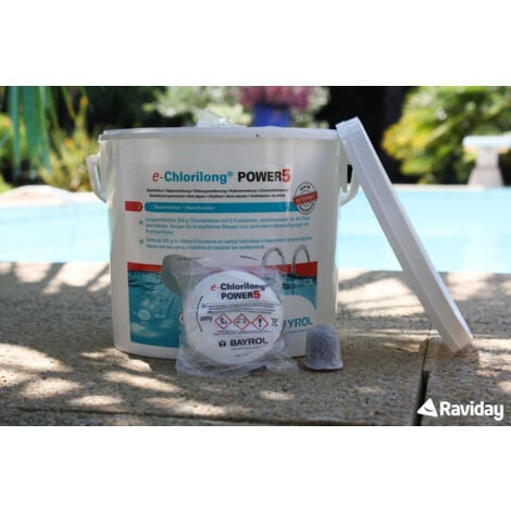 Bayrol e.Chlorilong POWER 5 - Galets de chlore à dissolution lente - 5 kg