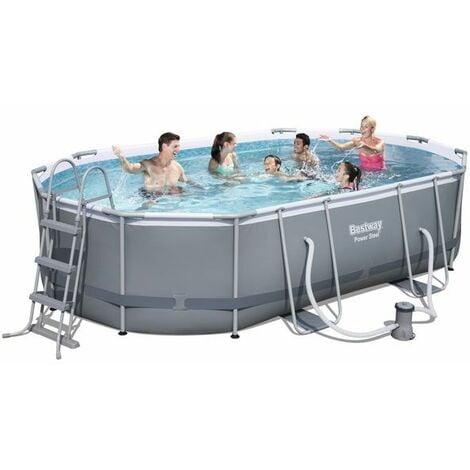 DESTOCKAGE - Piscine tubulaire Bestway Power Steel Frame 4,88 x 3,05 x 1,07 m