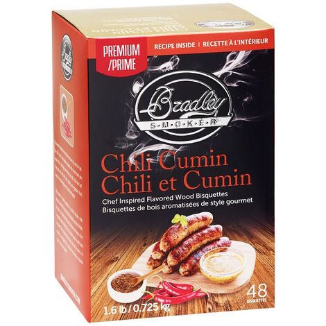 Pack 48 Bisquettes de fumage Bradley Smoker - Chili Cumin