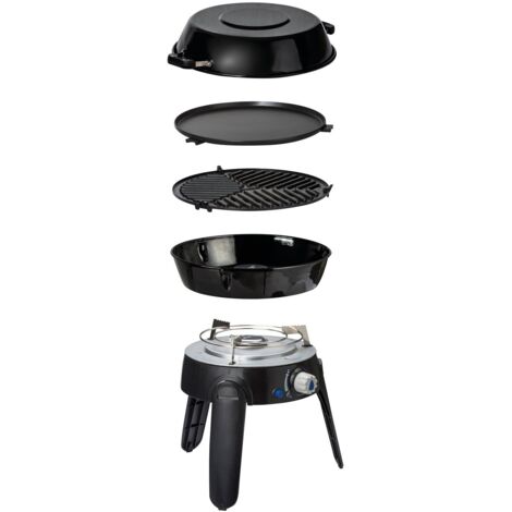Barbecue portable Safari Chef 30 LP – 4 surfaces de cuisson – Allumage piezo automatique – Dimensions 38.5 x 22 x 22 cm – Cadac