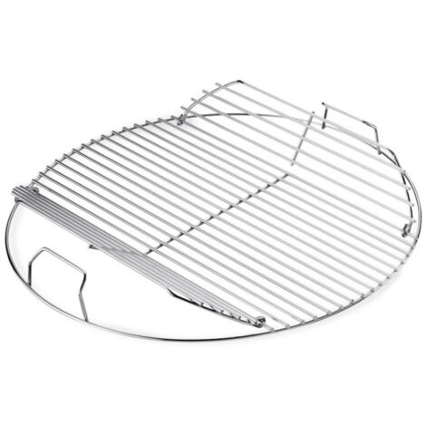 Weber – Grille de barbecue articulée 47 cm – Acier inoxydable – Diamètre 44,5 cm – Pour cuisson directe et ajout charbon facile (1/6)