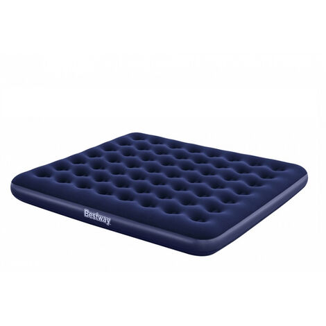 Bestway – Matelas gonflable 2 personnes – Surface floquée confortable – Vinyle résistant – Facile à gonfler et dégonfler – Kit de réparation inclus (1/5)