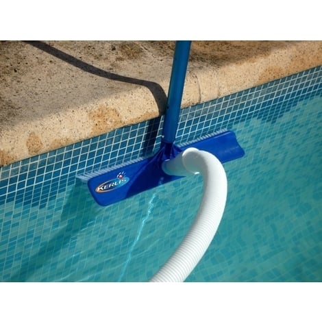 Outil d'aspiration sous vide de piscine JEFFERGARDEN avec brosse, tige  télescopique en plastique, nettoyeur à jet d'aspirateur de piscine portable