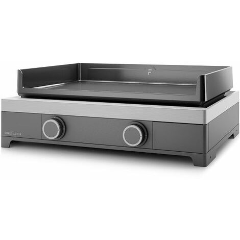Forge Adour – Plancha à gaz 5300W 2 brûleurs – Plaque fonte émaillée 58.5x40.2cm – Châssis acier double paroi – MODERNG60A