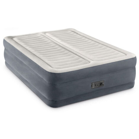 Intex – Matelas gonflable 2 places électrique – Dimensions 203 x 152 x 56 cm – Flocage velours pour confort – Gonfleur intégré