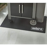 Weber Tapis à Outils en Silicone résistant à la Chaleur avec Bords surélevés pour ustensiles de Barbecue et Protection de Surface, Passe au Lave-Vaisselle, 1,5 x 28 x 23 cm, Noir