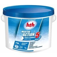 HTH Maxitab Action 5 spécial liner 5kg - Chlore stabilisé multifonction galet 200g