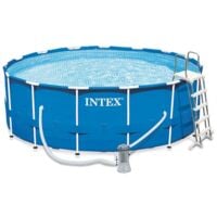 Kit piscine tubulaire Intex Metal Frame 4,57 x 1,22 m (ex 28236NP) - Bleu