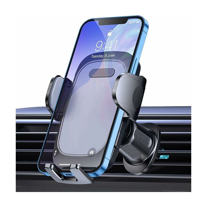 3en1 Support Telephone Voiture, Porte Téléphone Voiture Grille aération  Pare Brise Tableau de Bord par Ventouse Compatible avec Smartphone iPhone 6  7 8 X XR XS …