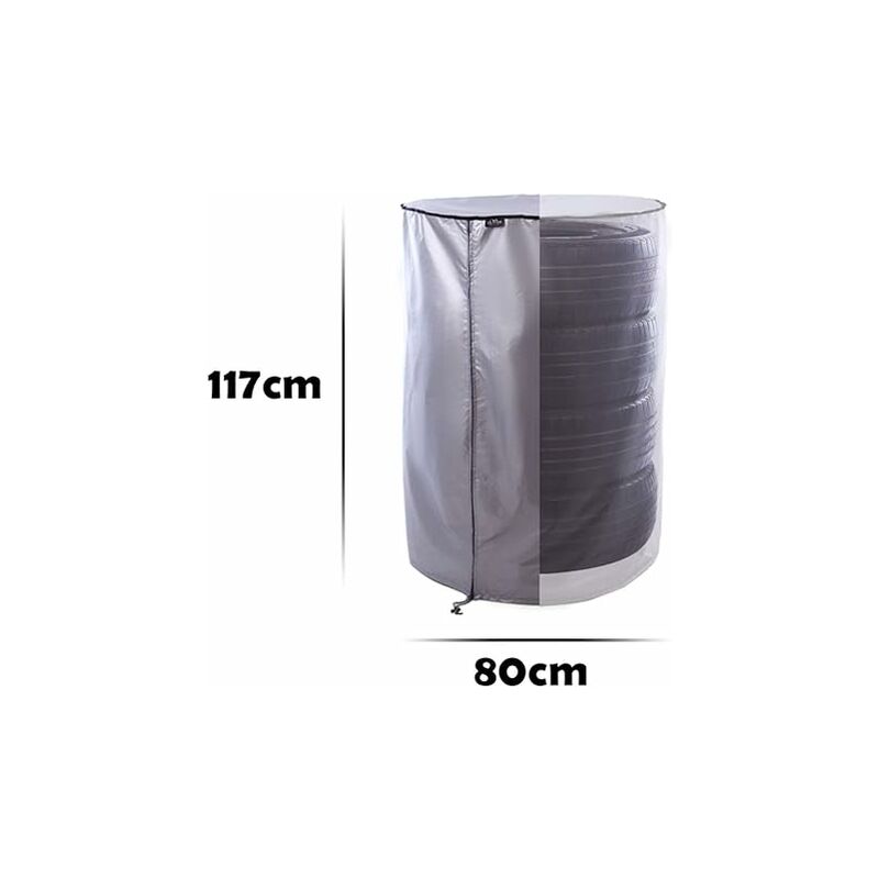  Housses de rangement pour pneus et sac de rangement pour pneus  Large TireHide Couvre-pneus d'extérieur pour pneus saisonniers étanches à  la poussière (Ø80cm x H117cm)