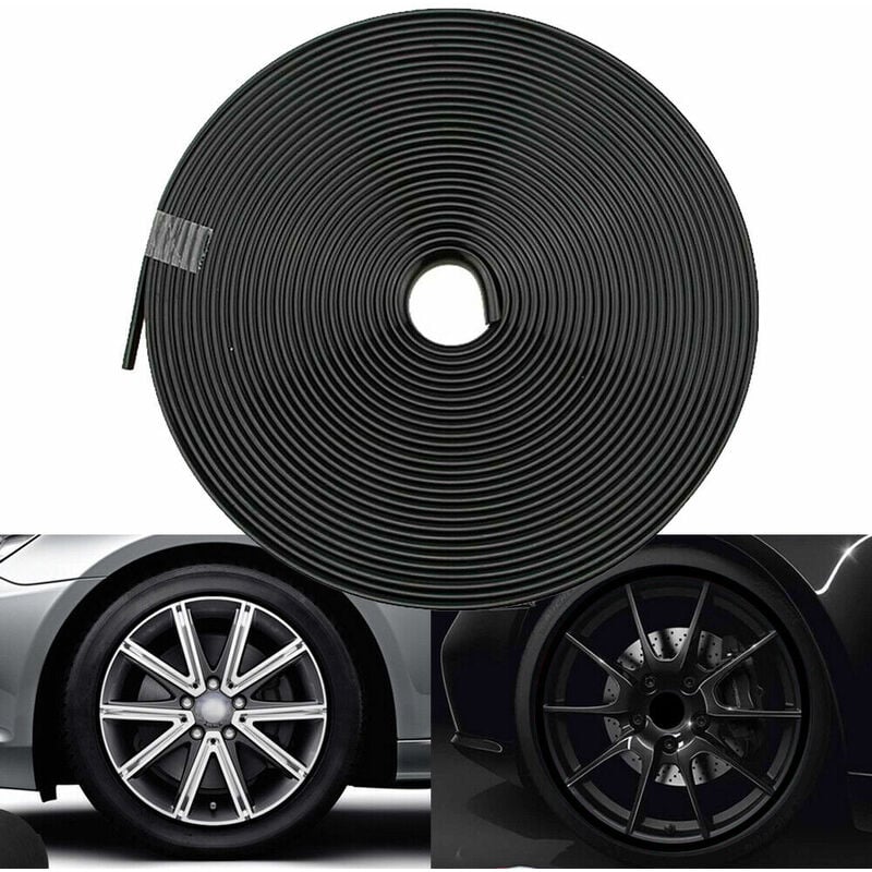 Anneau protection bord jante moyeu roue voiture, autocollant noir protection  pneu, ban en caoutchouc 26 pieds