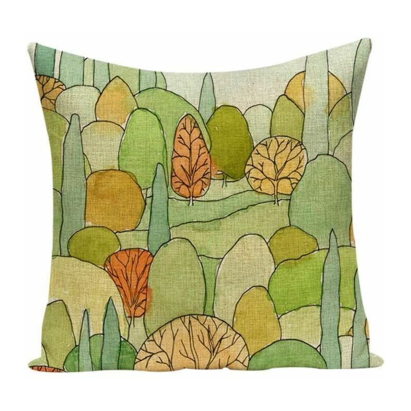 Extérieur Housses de Coussin 60x60 cm Lot de 4 Housse Coussin Brun Housse  Coussin Canapé Paysage Coussin Extérieur Imperméable Lin Coussin Canapé  Carré Decoratif pour Chambre Canapé Chaise Lit Jardin : 