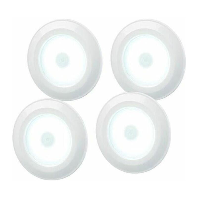 4 spots à LED COB 120 lm pour meubles de cuisine avec télécommande