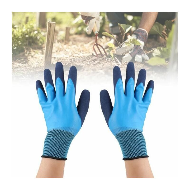 Gants de travail de protection Garden Agriculture Gants en latex  imperméables antidérapants, 2 pairesProtéger