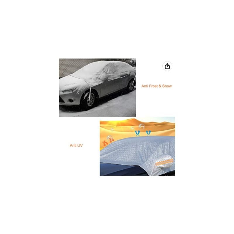 Imperméable à l'eau Housse de voiture complète Soleil extérieur Uv Pluie  Neige Protection contre la poussière Blacksilver Auto Berline Housse S-xxl