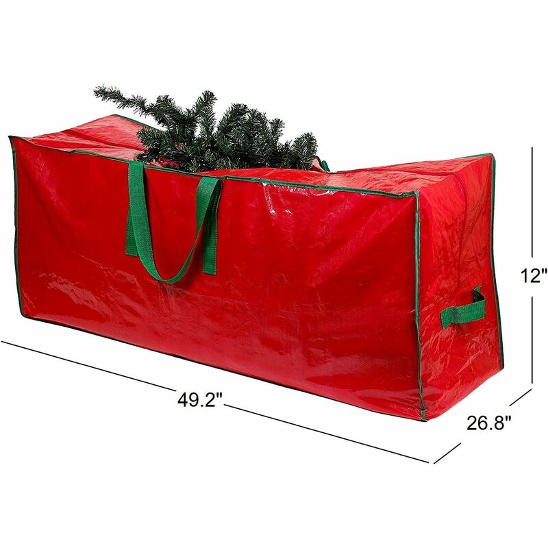 Sac de rangement pour sapin de Noël noir 150x75x75 cm PE