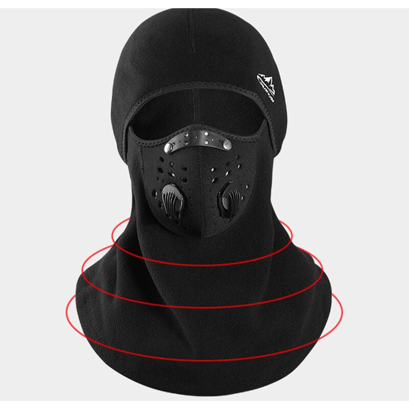 Masque facial cagoule Coupe-vent Masque de ski Extérieur Uv Protection  Capuche Pour La Randonnée