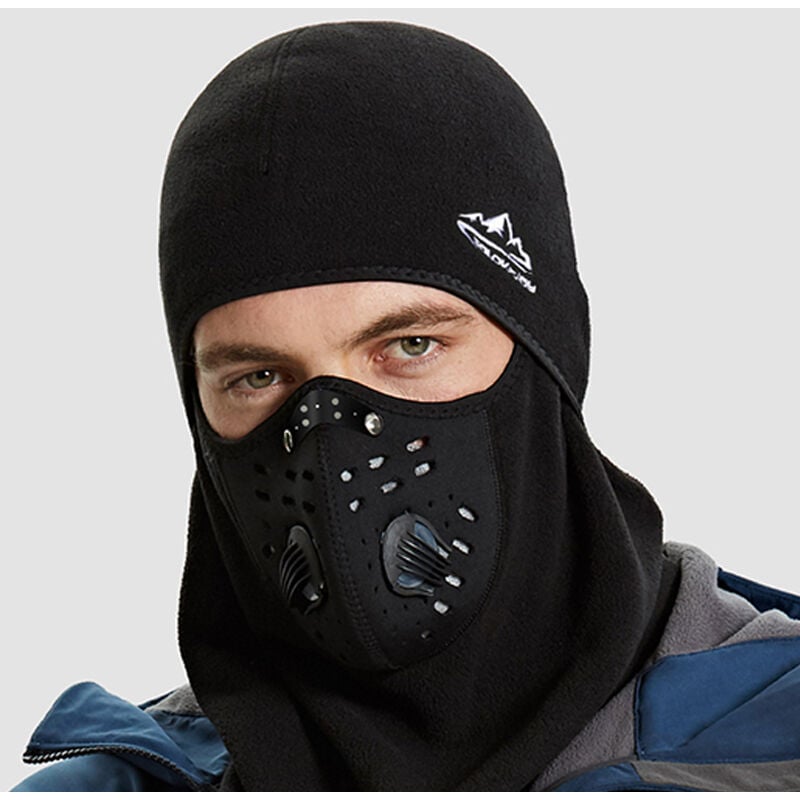 Hiver moto cagoule masque complet polaire coupe-vent cyclisme Motocross  visage bouclier chapeau cou plus chaud casque ski masque facial pratique
