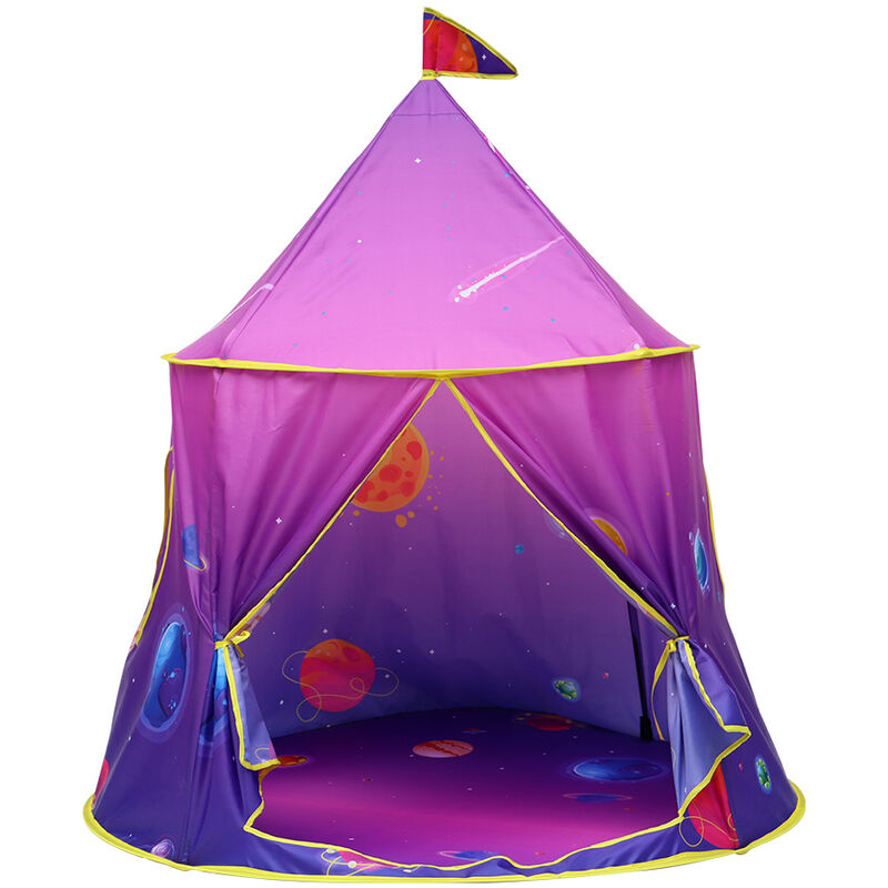 Tente SLEEP FUN - VENTEO - Tente de lit enfant - Modèle rose conte de fées-  Accessoire chambre pour enfant - Lampe intégrée - Sac de rangement