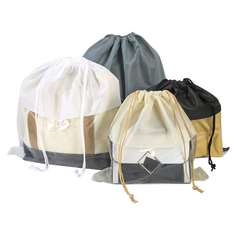 Sac à dos en nylon durable pour le linge, sac de rangement pour le linge  avec bretelles et pochette en filet, avec fermeture par cordon de serrage