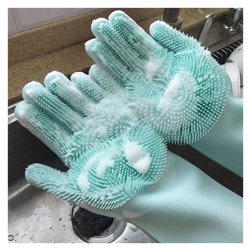 2€ sur 1 paire gants cuisine gants de nettoyage en silicone magie