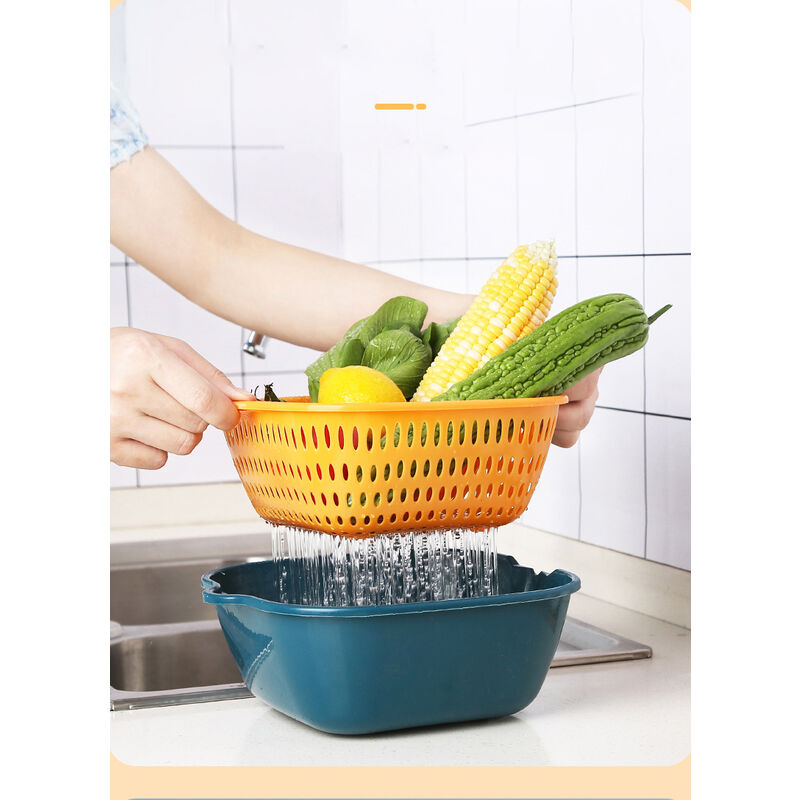 3 Pièces Passoire de Cuisine Double Couche Plastique, 2 en 1 Filtre Panier  de Vidange, Passoire de Panier de Cuisine pour Égoutter Légumes Fruits  Légumes Laver : : Cuisine et Maison