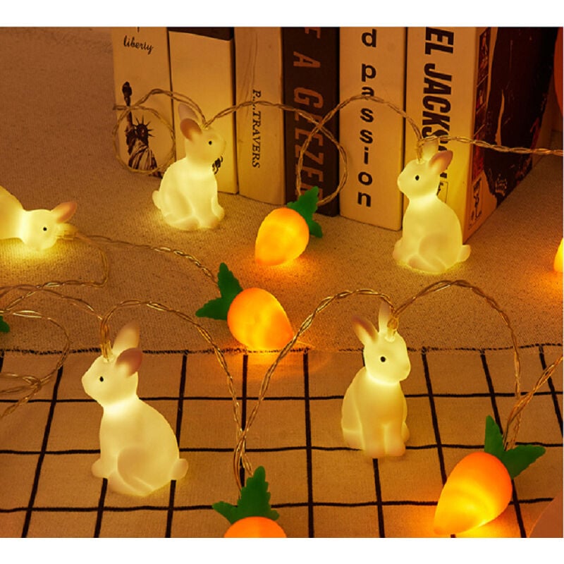 LED guirlandes lumineuses oeufs de pâques guirlandes lumineuses lapin fée  lampe pour décor de fête 1.5 m 10 pièces lampes alimentées par batterie  LAMPE 3M 20PCS