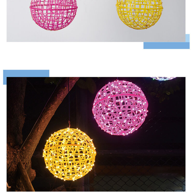 Design moderne boule fil suspendu luminaire jardin suspendu pendentif Led  boule lampe cour lumières décoratives 20CM