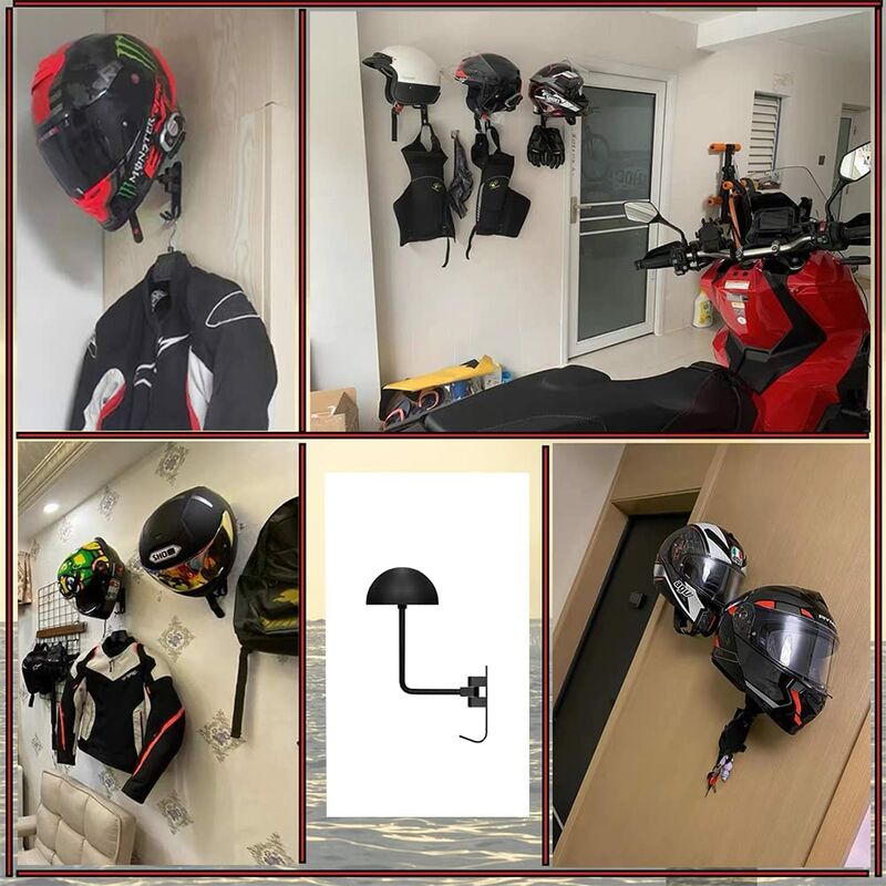 Support de casque de moto, support mural Stable pour sacs, clés  d'équipement