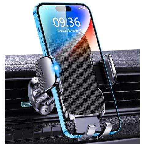 TOPK Support de téléphone portable pour voiture avec clip à crochet  amélioré et libération d'un bouton pour voiture Compatible avec iPhone  Samsung Huawei Smartphone