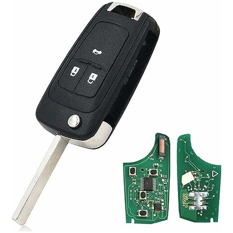 Télécommande de Voiture à 2 Boutons 4433 MHz id46 pour Opel Vauxhall Astra  Insignia Mokka Zafira Lame Vierge HU100 (avec Batterie)