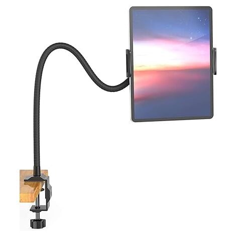 Support tablette iPad Col de cygne flexible, : au lit, au bureau, en cuisine