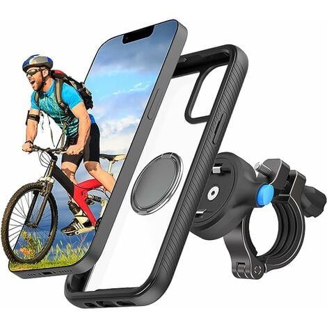 Support iPhone 13 Pro Velo Moto VTT - Metal Suport Portable/Telephone Vélo  Route/Scooter/Trotinette/Guidon/