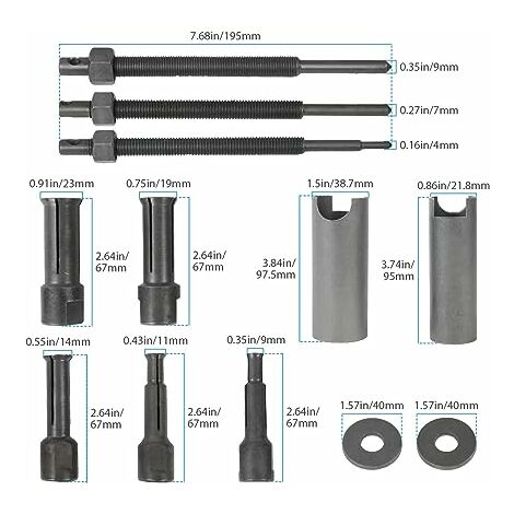 Kit d'extracteur de roulement intérieur, 5 pièces ensemble d'extracteur de  roulement outil d'embrayage