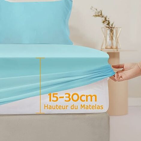 Protège-Matelas imperméable 90 x 200 cm - Drap Housse Respirant