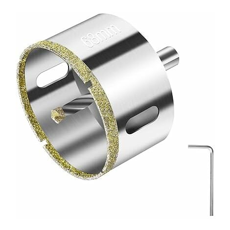 Scie Cloche Diamant 68 mm, Foret Diamant avec Foret Guidage Central, avec  Revêtement de Surface en