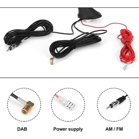 Hama Antenne de toit pour voiture, AM/FM et DAB/DAB+ - Accessoire