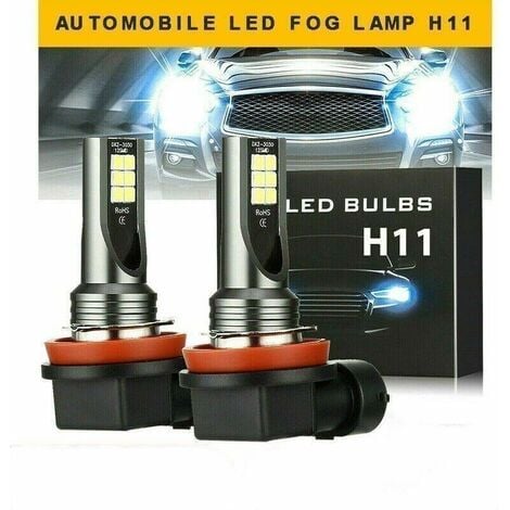 Lot 2 ampoules antibrouillard LED H11, lampe voiture 12v, lampe