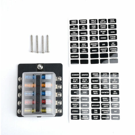 Boîte à Fusibles 12 Voies ZEALfix 12-32V | Pour Voiture, Camping-car, Bateau | Distribution Sécurisée