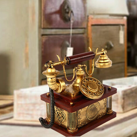 Ornement Téléphone Portable Vintage En Métal - Modèle Rétro Design Brique, Décoration Bureau Ou Accessoire Photo - 3