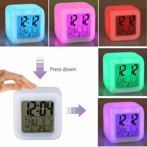 Horloge LCD couleur sans fil pour l'intérieur et l'extérieur